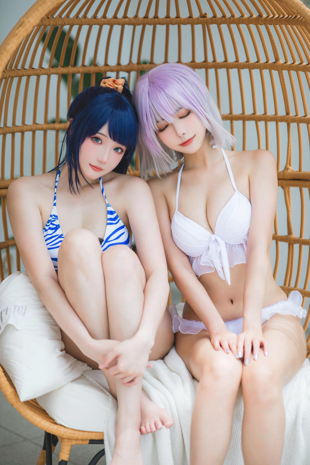 Momoko葵葵&瓜希酱  SSSS.GRIDMAN宝多六花&新条茜 泳装[85P-472MB]